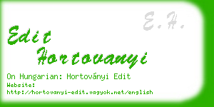 edit hortovanyi business card